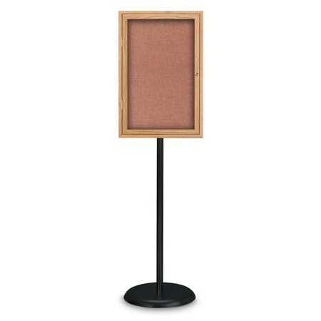 United Visual Products Corkboard, Double Door, Radius Frame, 60x36", Satin/Medium Gray UV7004-SATIN-MEDGRY